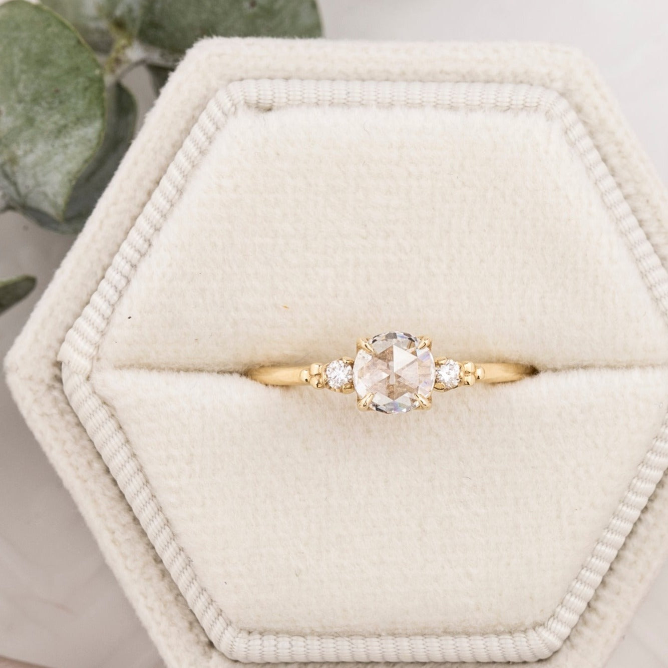 Estel Ring, 0.45ct Rose Cut Diamond