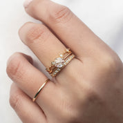 Alice Ring, 0.50ct Round Rose Cut Diamond