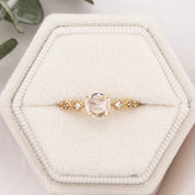 Celeste Ring, 0.49ct Round Rose Cut Diamond