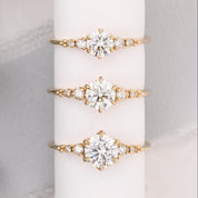 Top:5mm0.5ct,Middle:5.5mm0.7ct,Bottom:6.5mm1ct