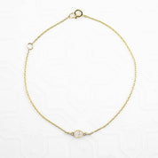 Three-Stone Bracelet, oval rose-cut diamond