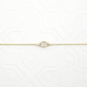 Three-Stone Bracelet, oval rose-cut diamond
