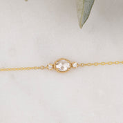 Three-Stone Bracelet, oval rose-cut diamond