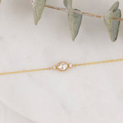 Three-Stone Bracelet, oval rose-cut diamond