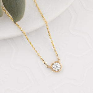Dahlia 0.30ct GIA Certified Diamond Solitaire Necklace