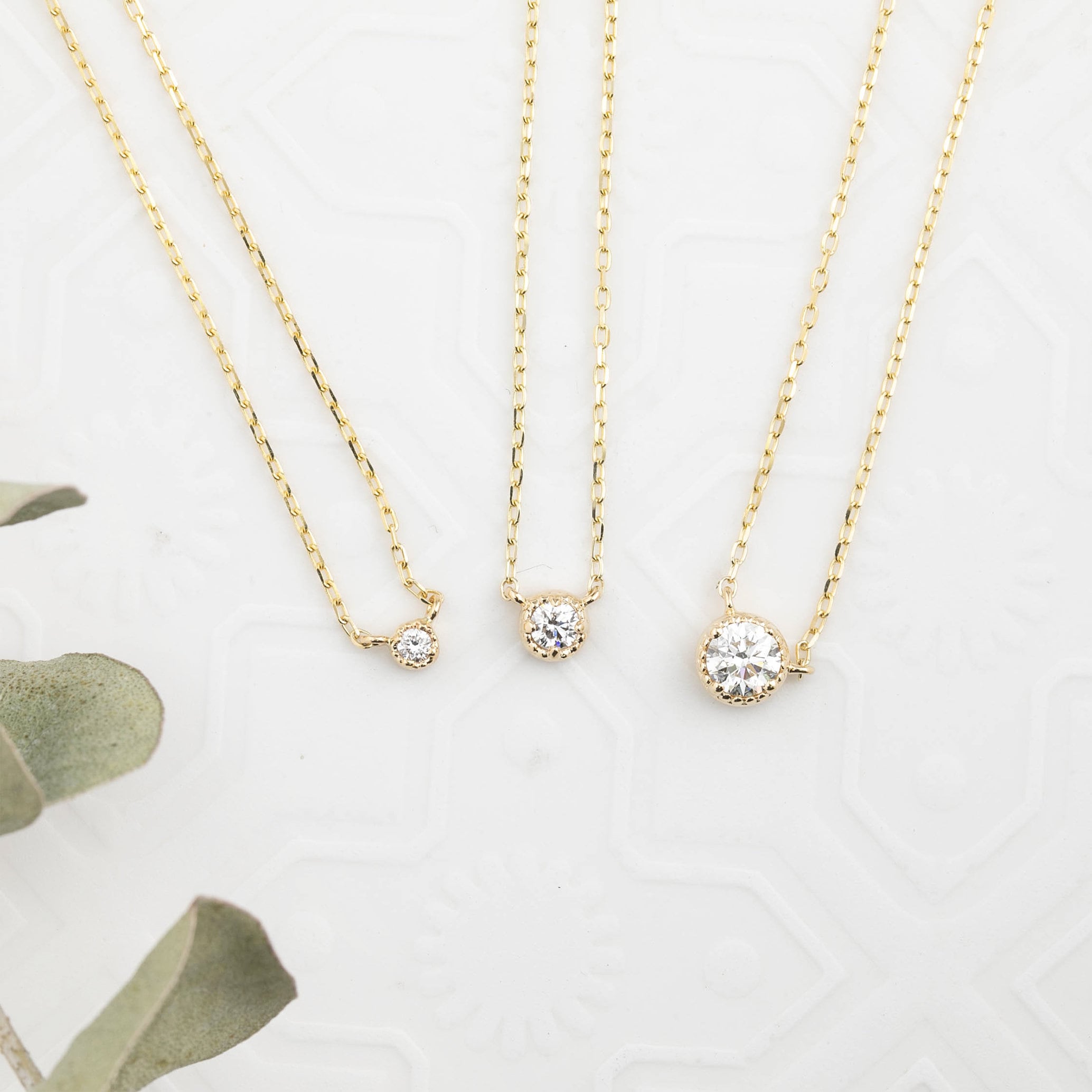 Dahlia Diamond Solitaire Necklace
