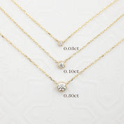 Dahlia Diamond Solitaire Necklace