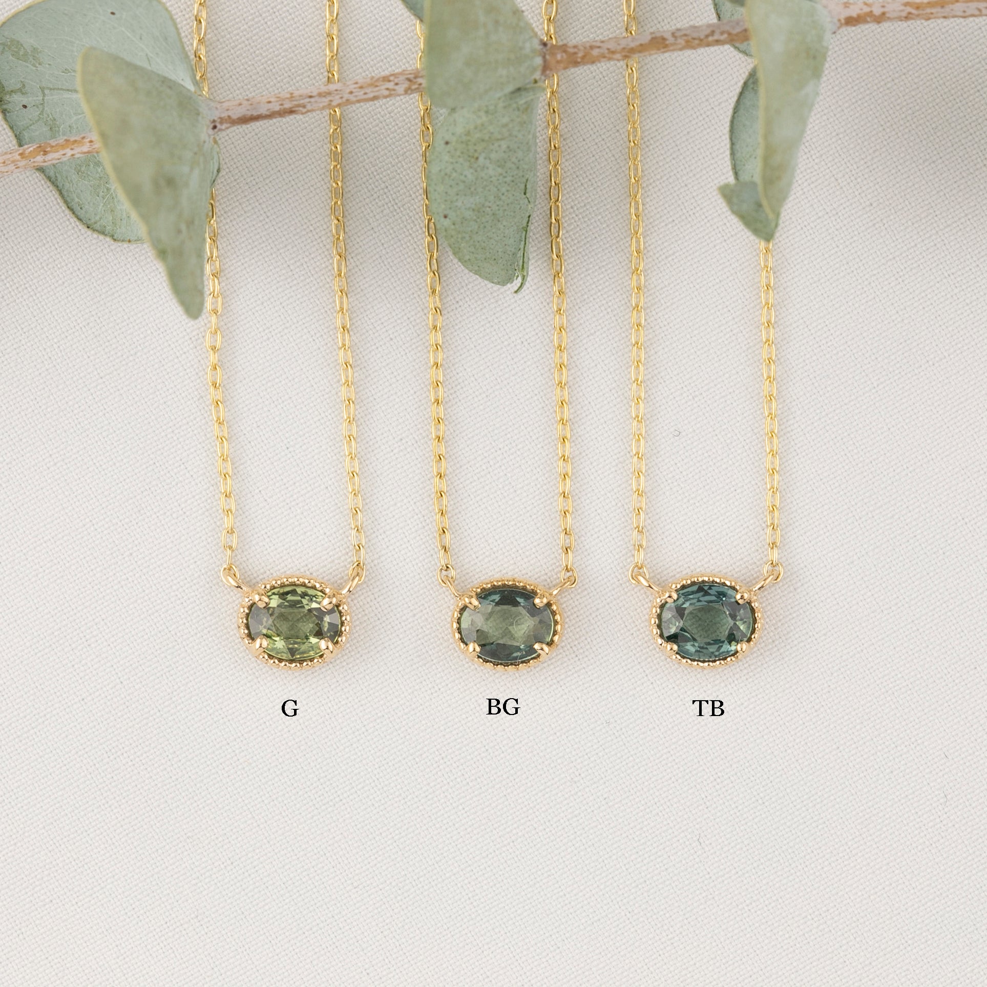 Dahlia Sapphire Solitaire Necklace