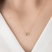 Dahlia Sapphire Solitaire Necklace
