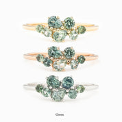 Seven Stones Sapphire Stardust Cluster Ring