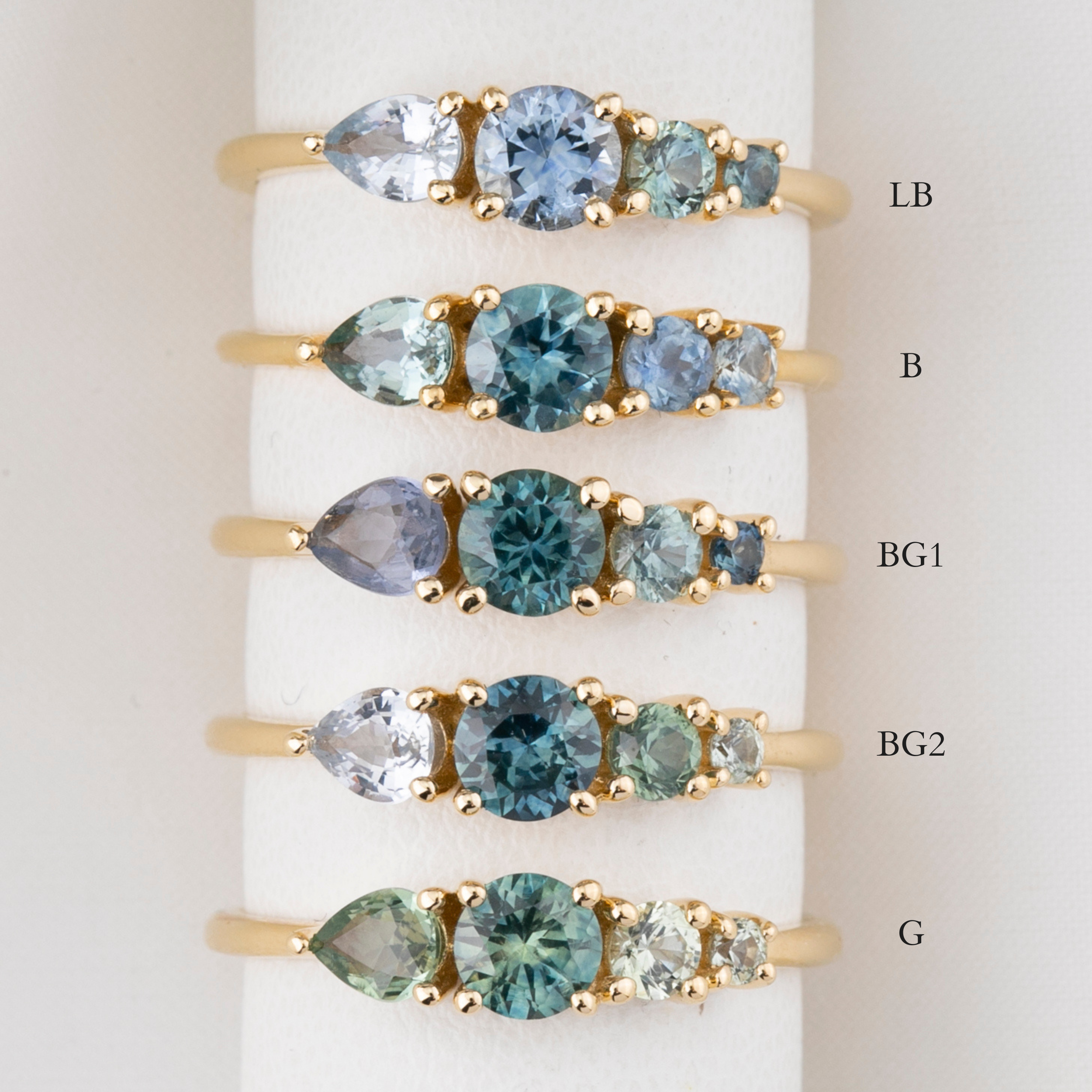 Droplets Sapphire Ring