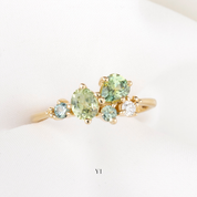 Stardust Cluster Ring, Five Stones