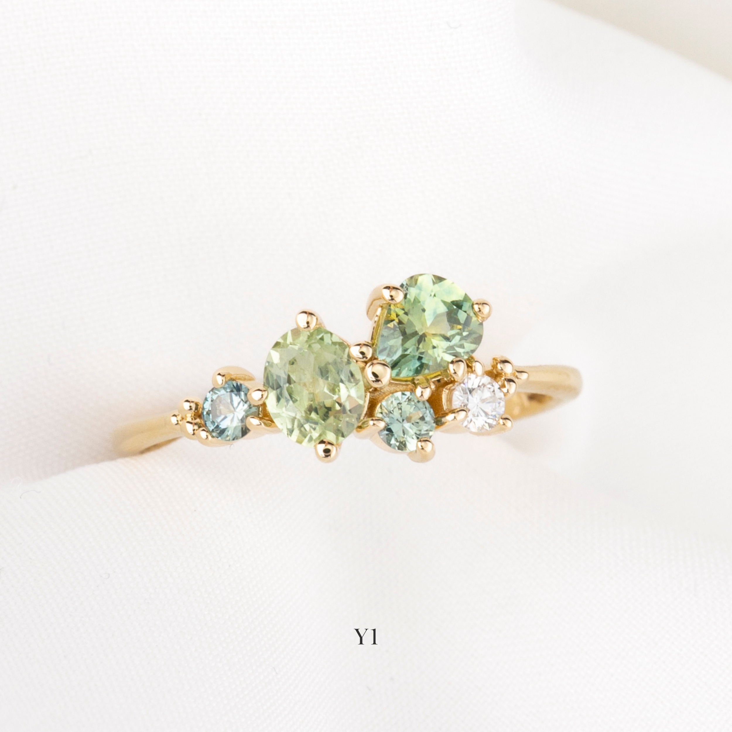 Stardust Cluster Ring, Five Stones