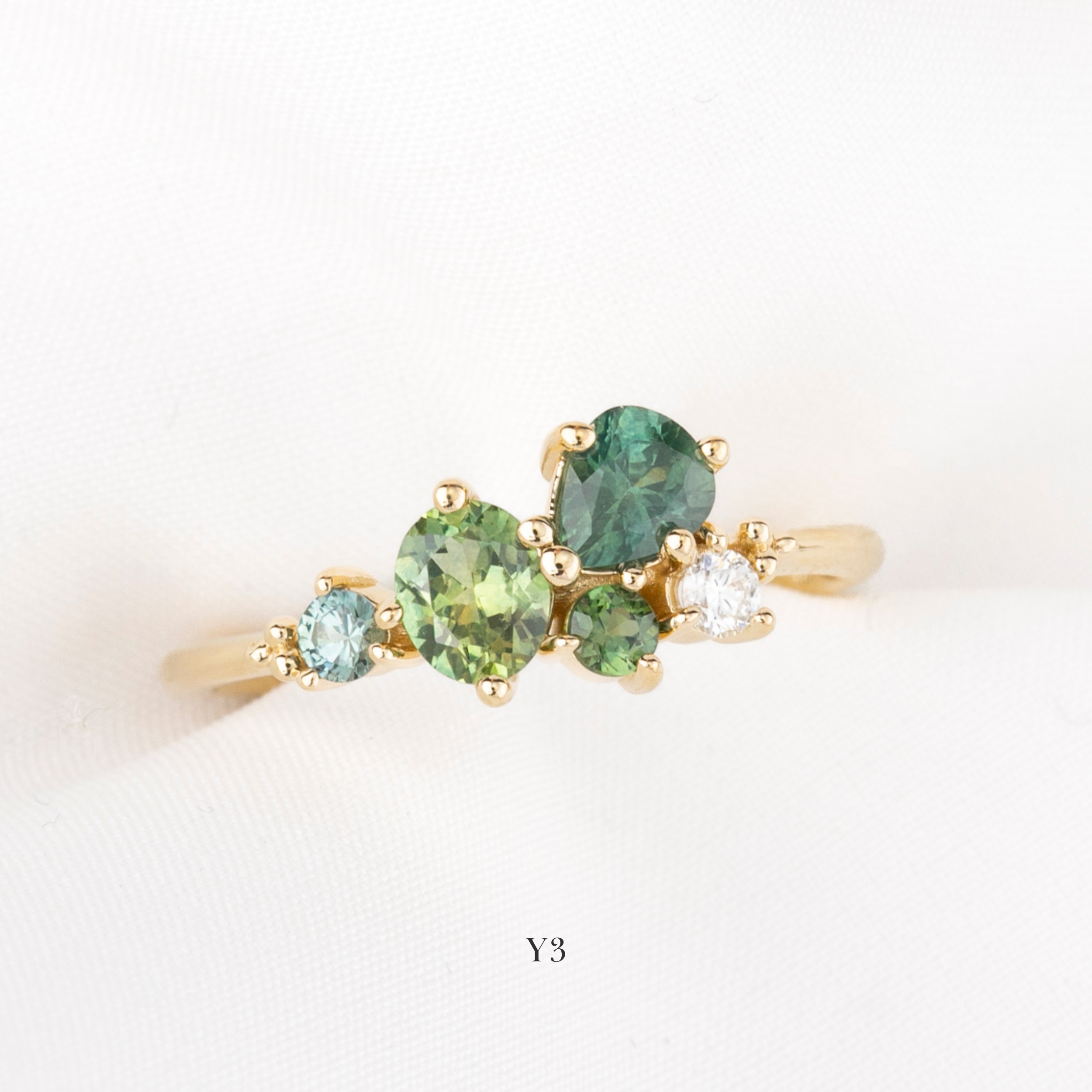 Stardust Cluster Ring, Five Stones