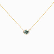 Dahlia Sapphire Solitaire Necklace