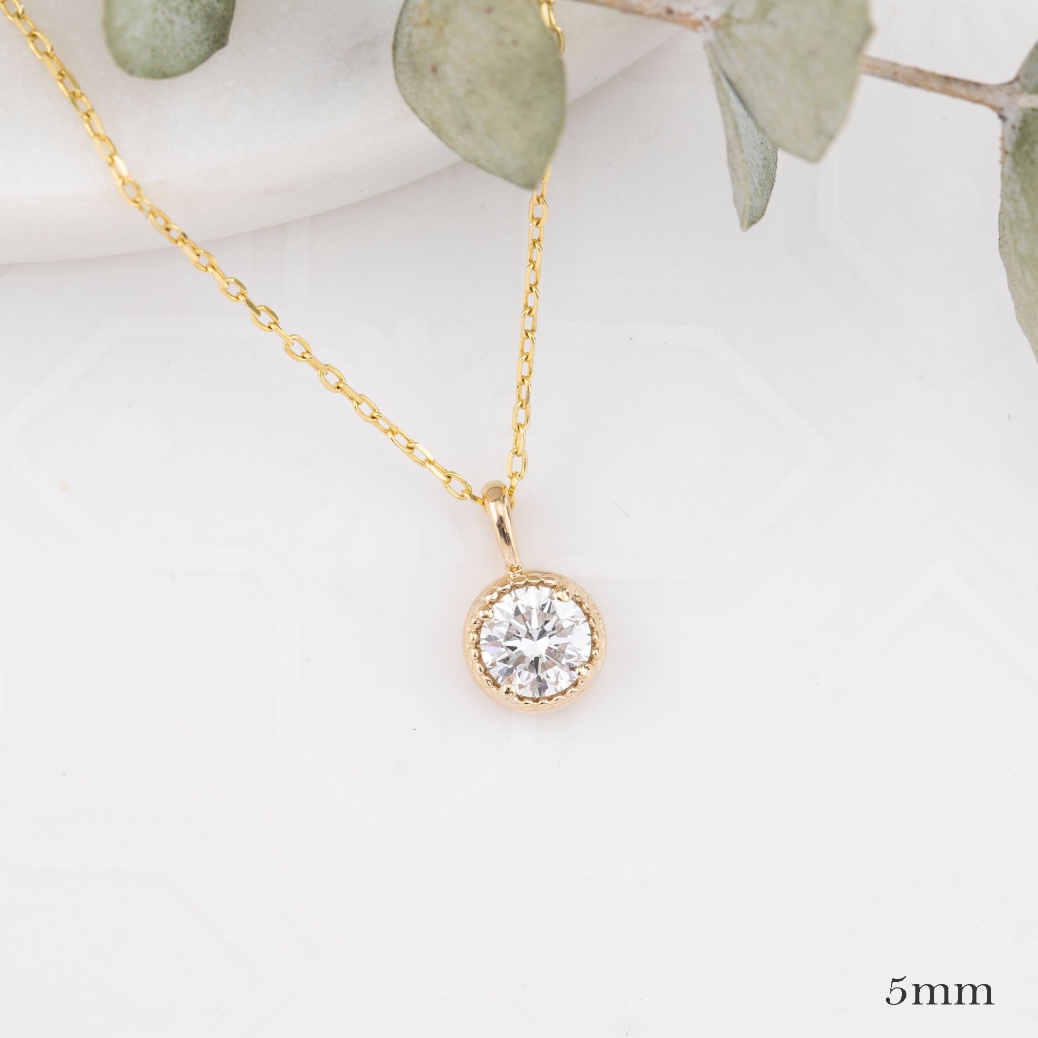 Dahlia Necklace, Natural Diamond (Charm option)