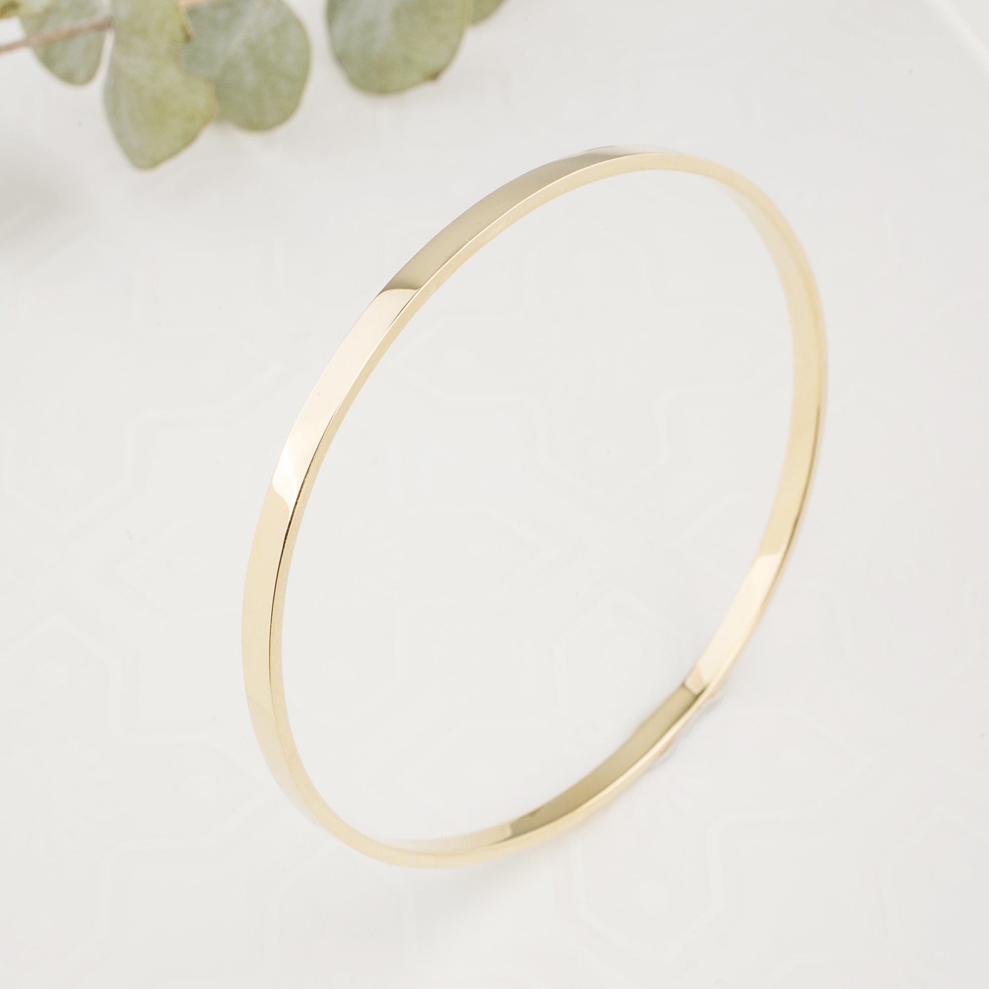 3mm Gold Bangle Bracelet