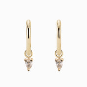 Pear Diamond Hoop Earring