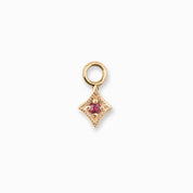 Hoop Charm, Star Birthstones