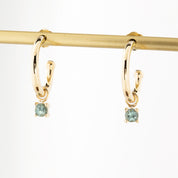 Hoop Charm, Round Montana Sapphire