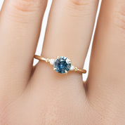 Estel Ring, 0.79ct Blue Montana Sapphire