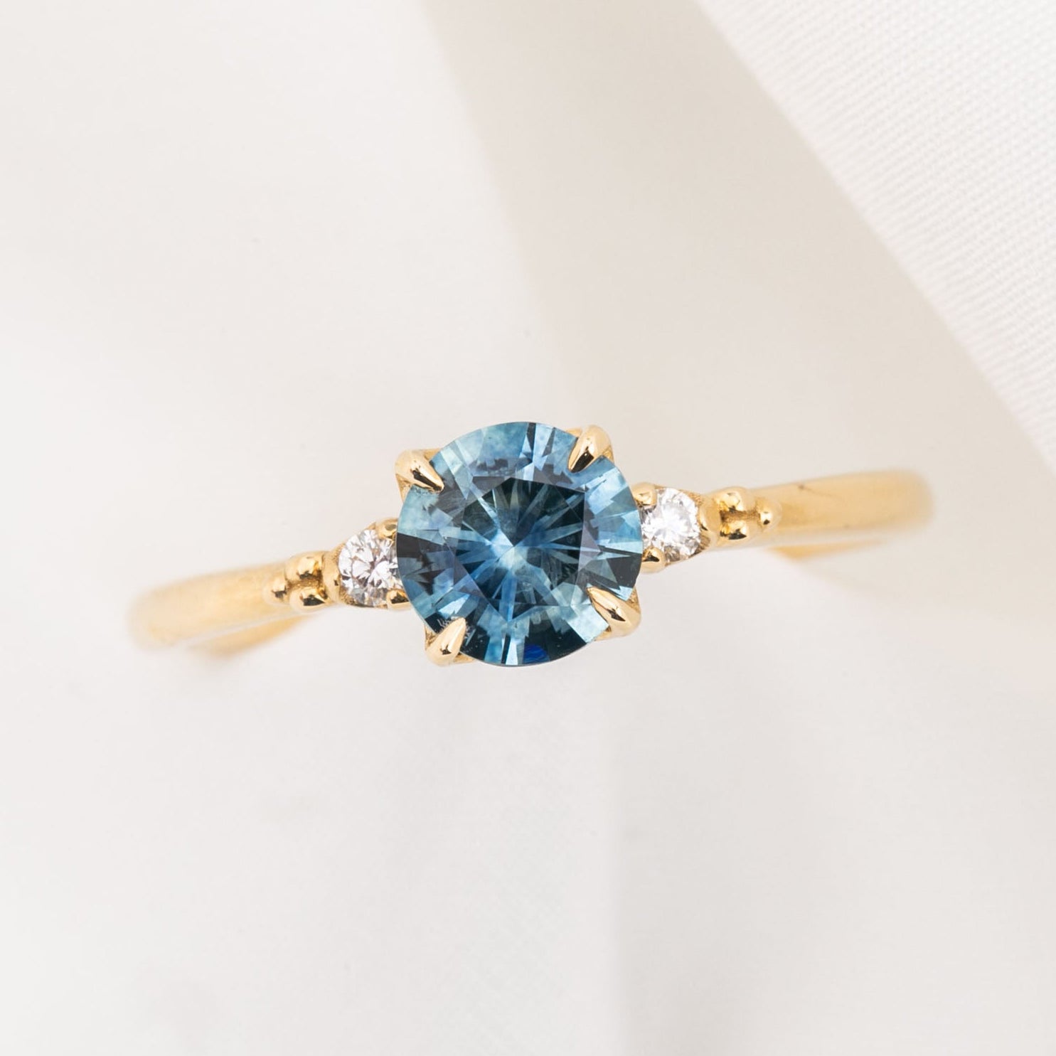 Estel Ring, 0.79ct Blue Montana Sapphire