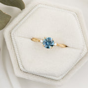 Estel Ring, 0.79ct Blue Montana Sapphire