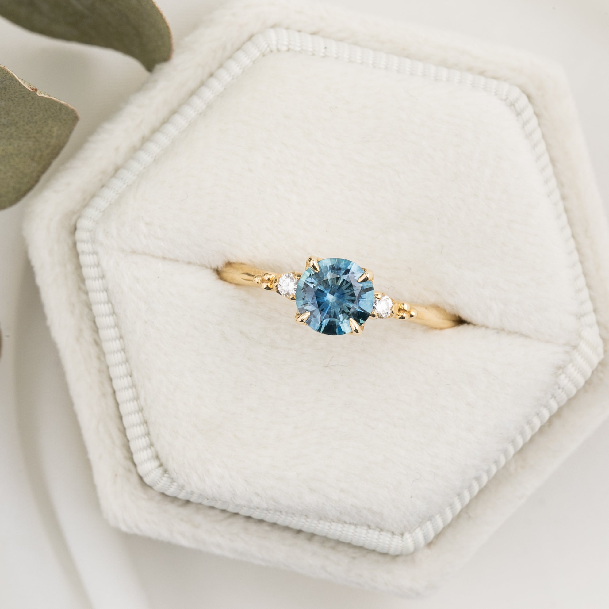 Estel Ring, 0.79ct Blue Montana Sapphire