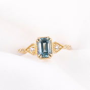 Agatha Ring, 1.38ct Light Blue Montana Sapphire