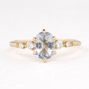 Estel Fleur Ring, 1.62ct Unheated Sapphire, oval shape gemstone