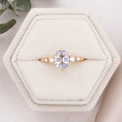 Estel Fleur Ring, 1.62ct Unheated Sapphire, oval shape gemstone