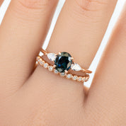 Olivia Ring, 1.2ct Queensland Sapphire, oval shape gemstone