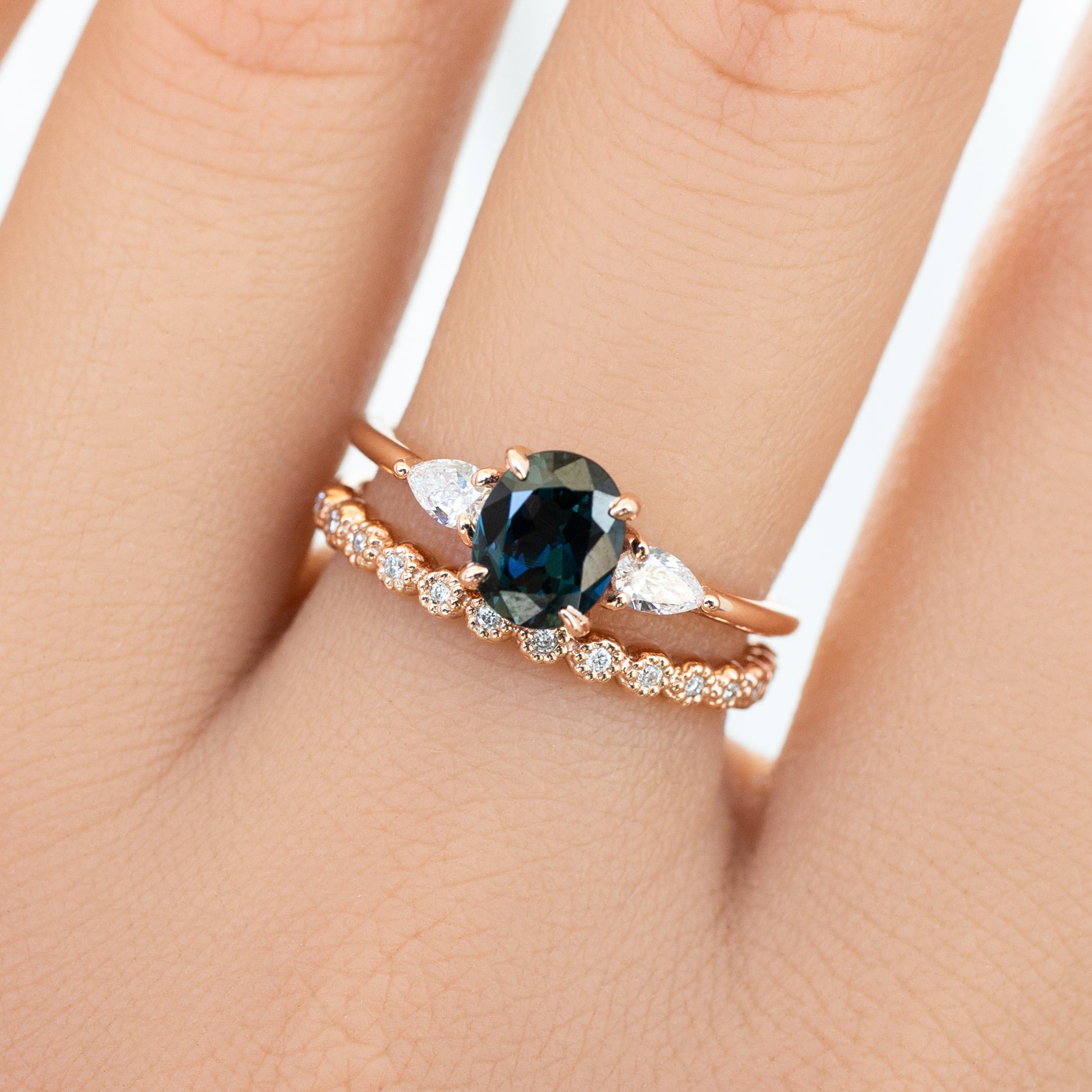 Olivia Ring, 1.2ct Queensland Sapphire, oval shape gemstone