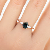 Olivia Ring, 1.2ct Queensland Sapphire, oval shape gemstone