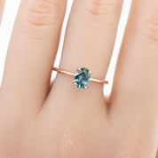 Sara Ring, 0.74ct Madagascar Sapphire, oval shape gemstone
