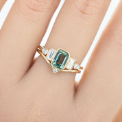 Edith Ring, 1.43/1.39ct Madagascar Sapphire