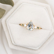 Estel Fleur Ring, 1.5ct Green Madagascar Sapphire