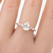 Estel Fleur Ring, 1.18ct Pink Madagascar Sapphire