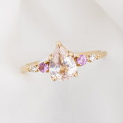 Estel Fleur Ring, 1.18ct Pink Madagascar Sapphire