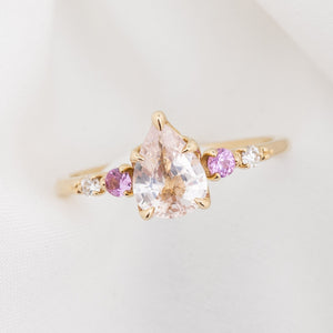 Estel Fleur Ring, 1.18ct Pink Madagascar Sapphire