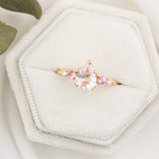 Estel Fleur Ring, 1.18ct Pink Madagascar Sapphire