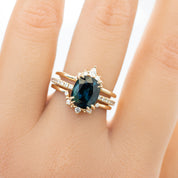 Sabrina Grand Ring, 3.39ct Teal Queensland Sapphire