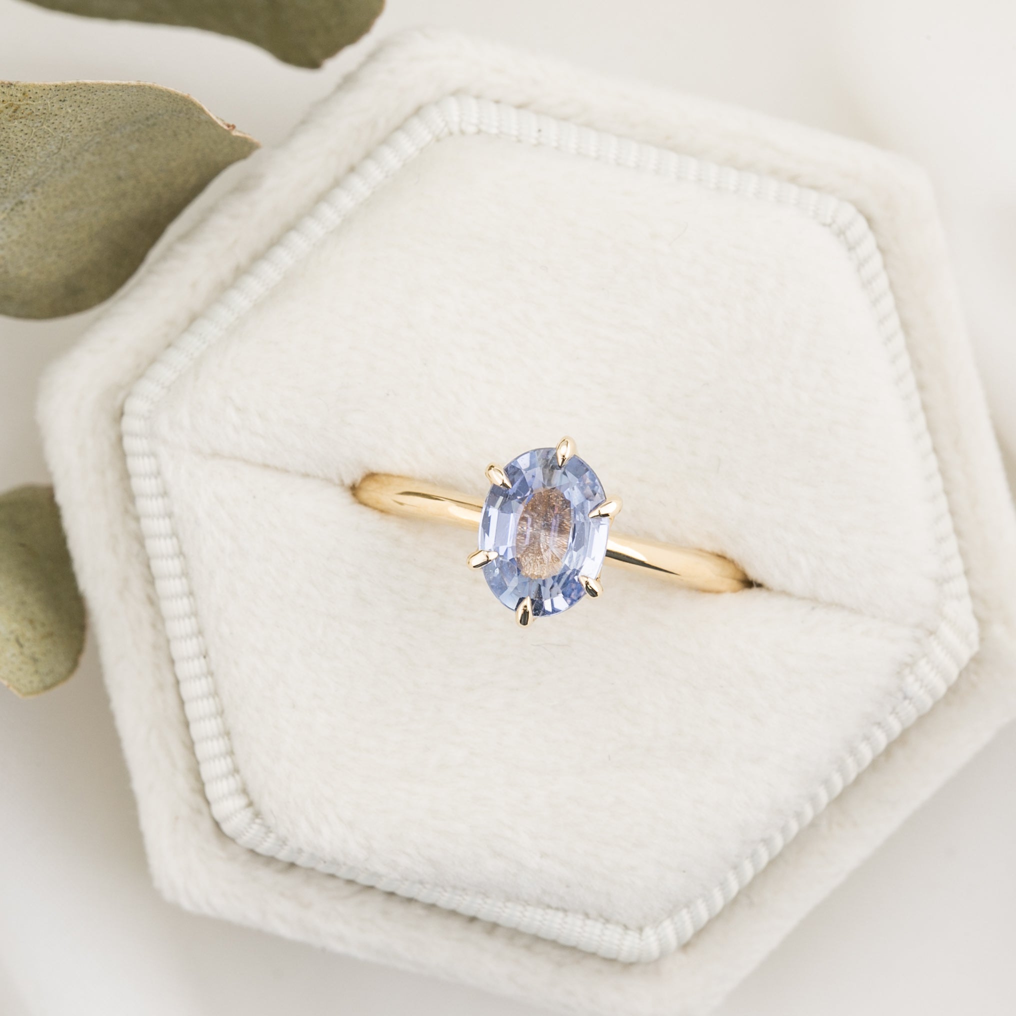 Floryn Ring, 1.22ct Unheated Sapphire, oval shape gemstone
