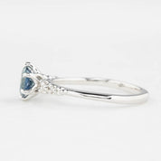 【即日配送】エステルフルールリング ・1.11ct・加熱モンタナ産ライトブルーサファイア・K14WG