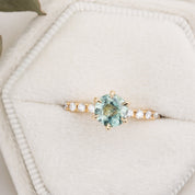 Maria Luxe Ring, 0.91ct Montana Sapphire