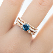 Maria Luxe Ring, 1.01ct Montana Sapphire