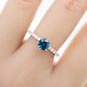 Maria Luxe Ring, 1.01ct Montana Sapphire