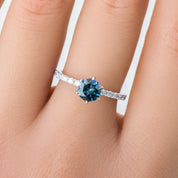 Maria Luxe Ring, 0.98ct Montana Sapphire