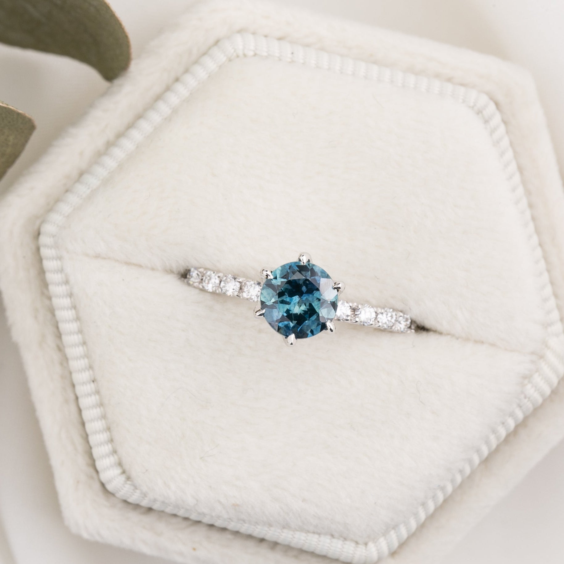 Maria Luxe Ring, 0.98ct Montana Sapphire