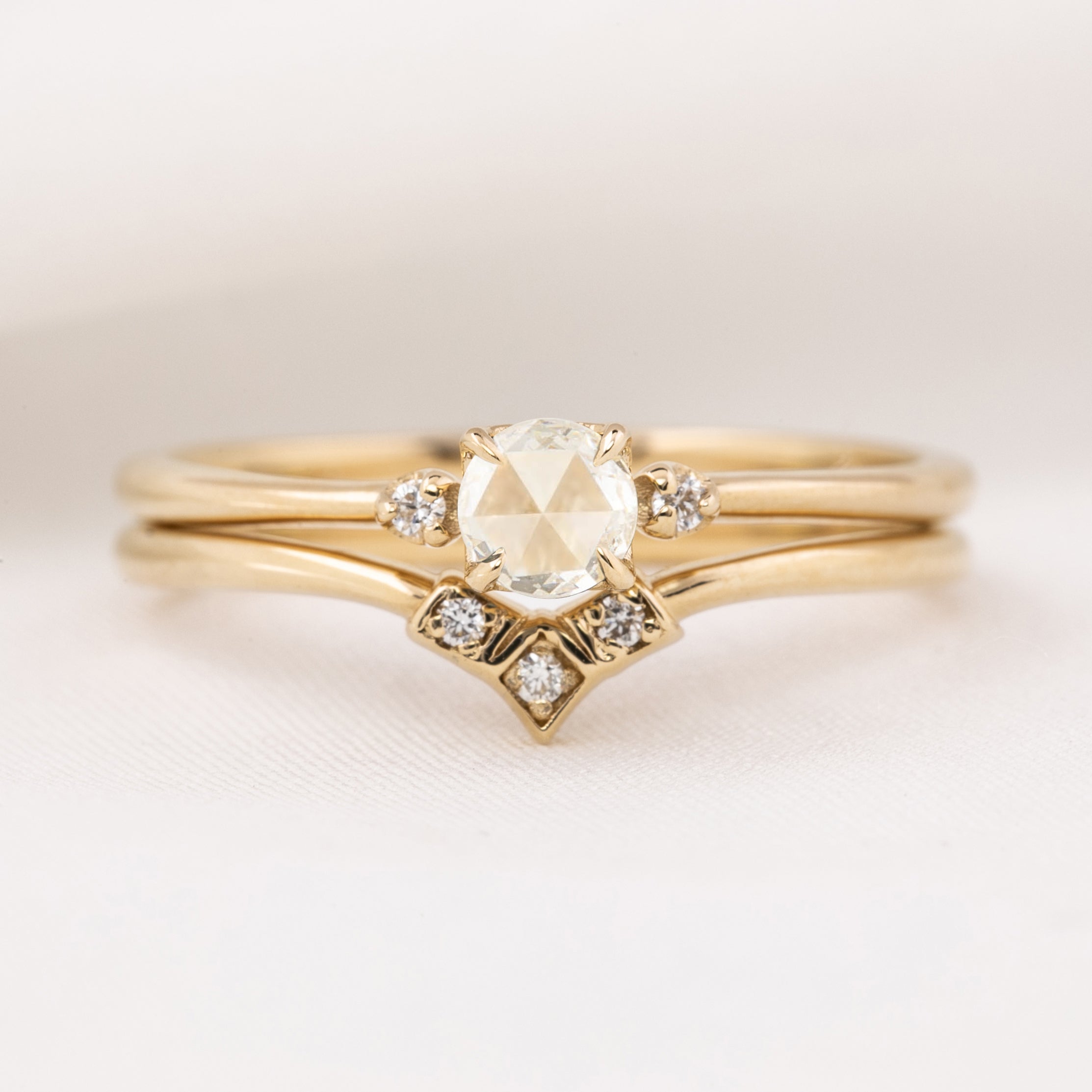 Sofia Round Rose Cut Diamond Ring